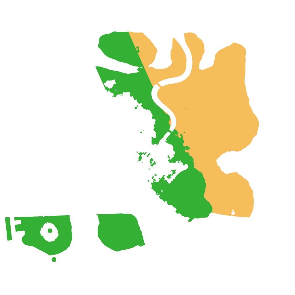 Biome Rust Map: Procedural Map, Size: 2500, Seed: 74445985