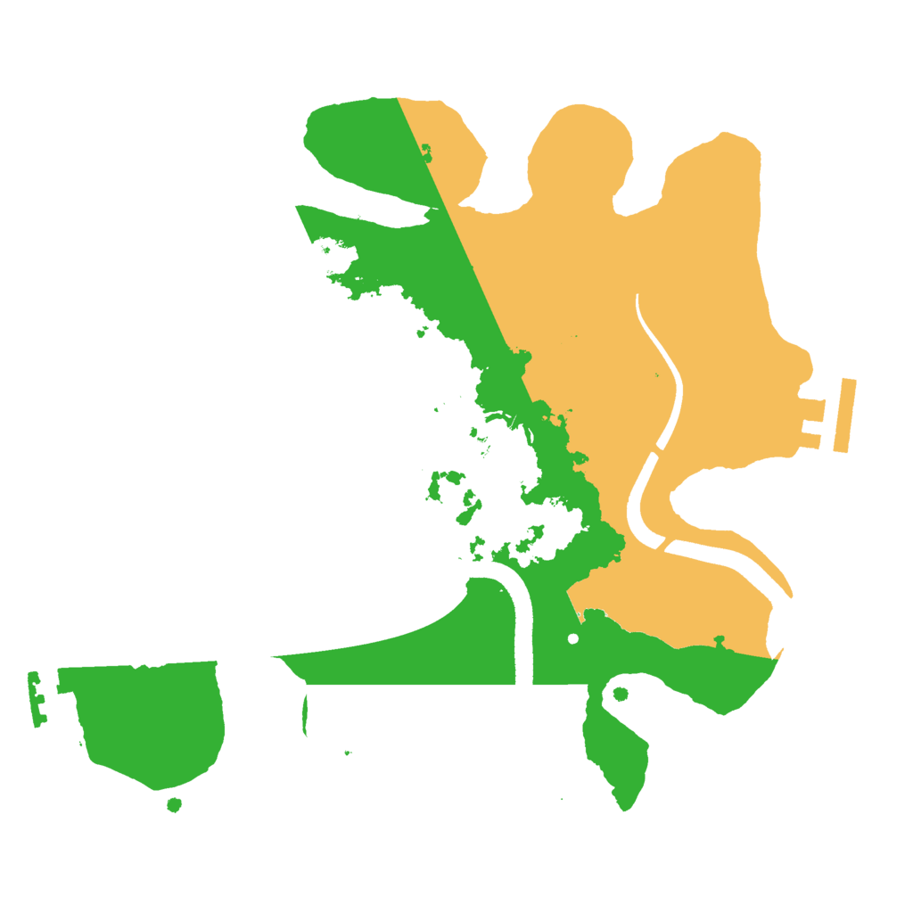 Biome Rust Map: Procedural Map, Size: 2500, Seed: 74445985