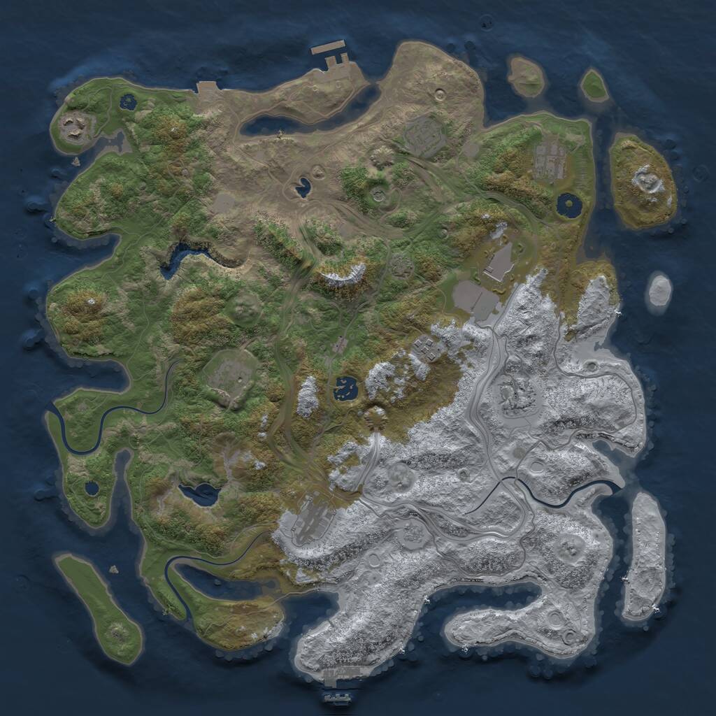 Rust Map: Procedural Map, Size: 4250, Seed: 24227, 15 Monuments