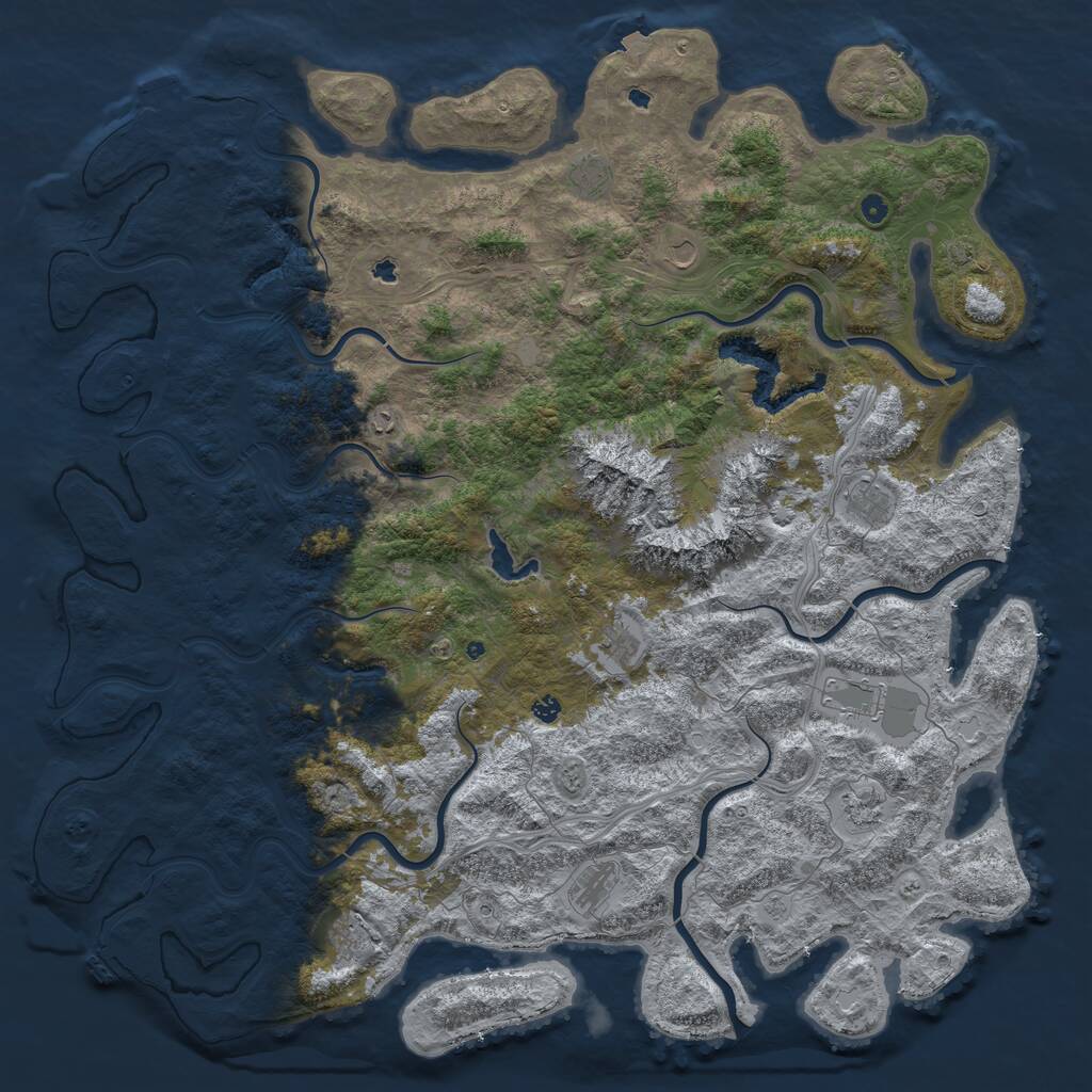 Rust Map: Procedural Map, Size: 6000, Seed: 1525268143, 17 Monuments