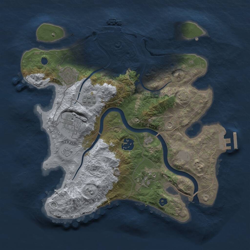 Rust Map: Procedural Map, Size: 3000, Seed: 1763446306, 11 Monuments