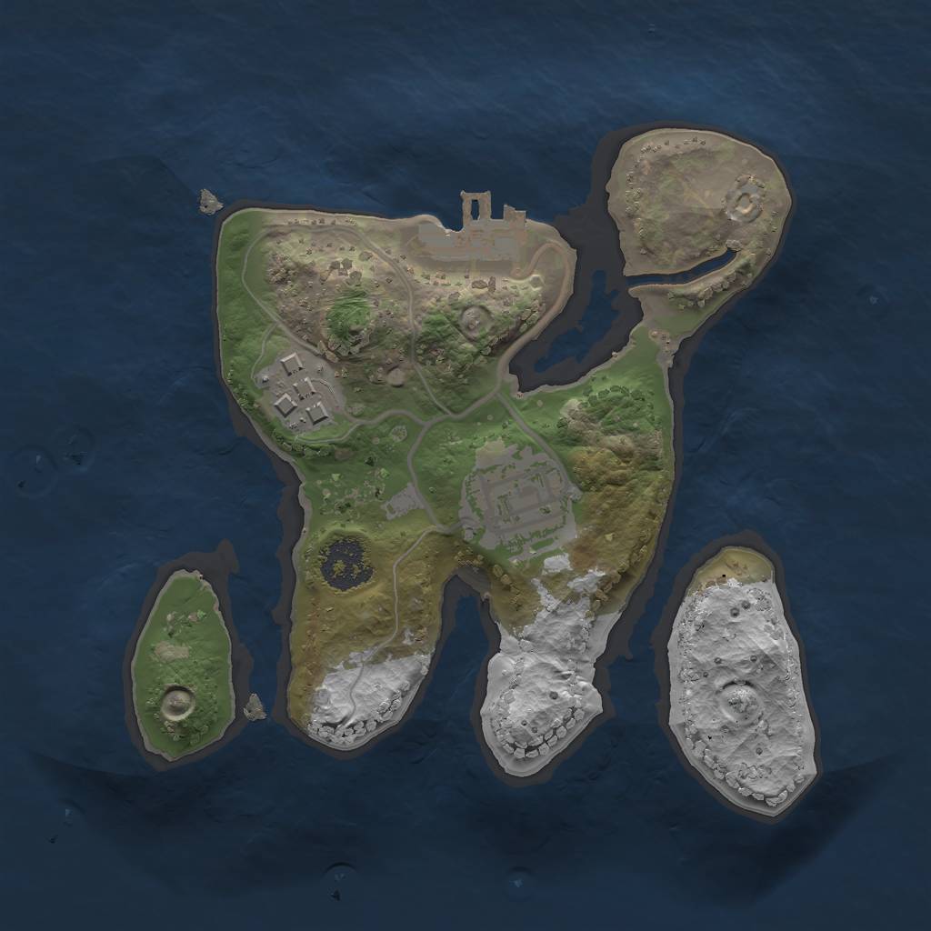 Rust Map: Procedural Map, Size: 1900, Seed: 30906, 5 Monuments