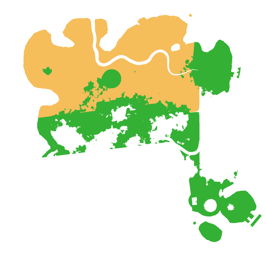 Biome Rust Map: Procedural Map, Size: 3700, Seed: 101950995