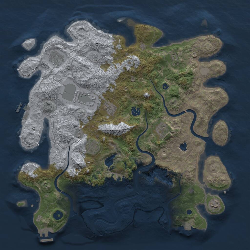 Rust Map: Procedural Map, Size: 4000, Seed: 30112020, 15 Monuments