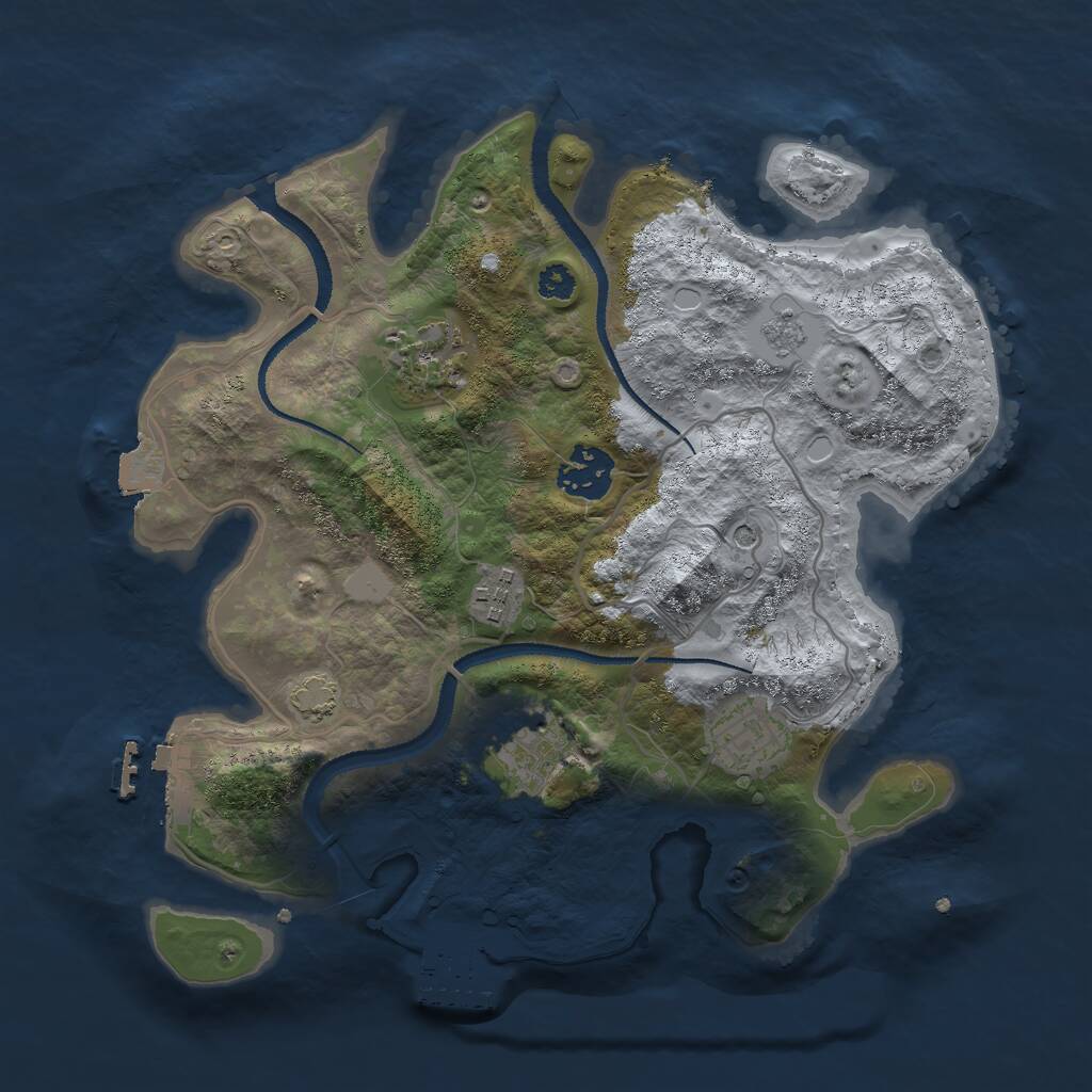 Rust Map: Procedural Map, Size: 3000, Seed: 41996219, 11 Monuments