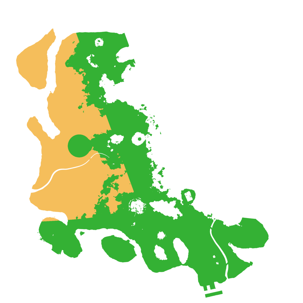 Biome Rust Map: Procedural Map, Size: 3500, Seed: 437861