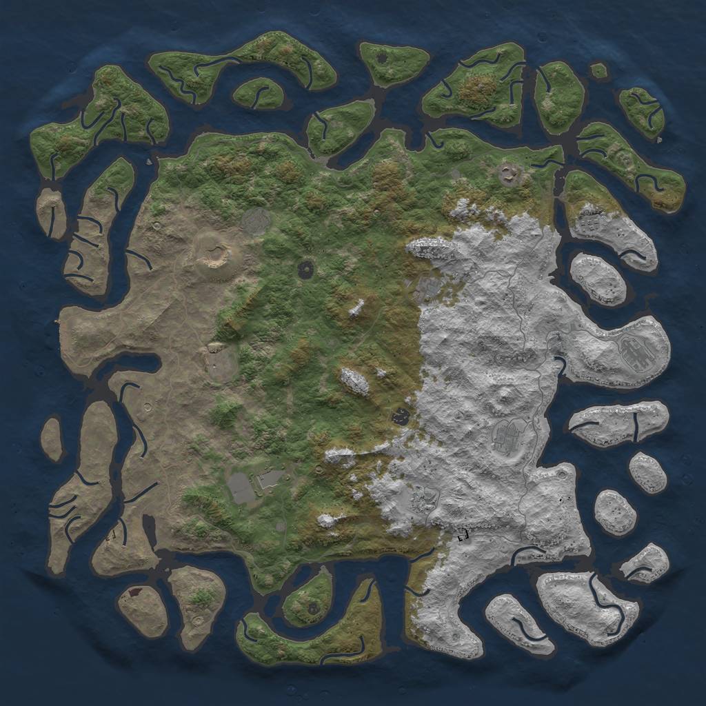 Rust Map: Procedural Map, Size: 6000, Seed: 1761957371, 15 Monuments