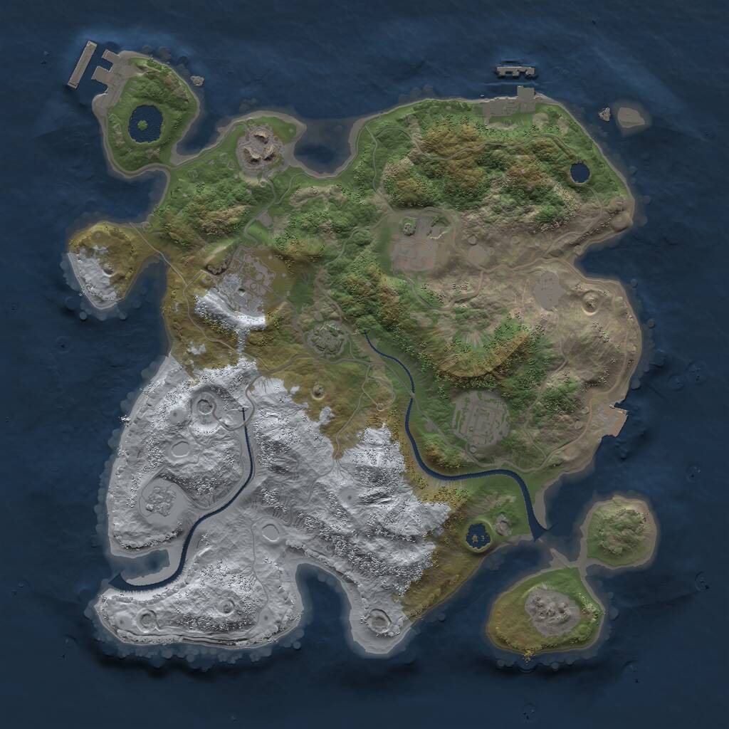 Rust Map: Procedural Map, Size: 2999, Seed: 6666, 10 Monuments