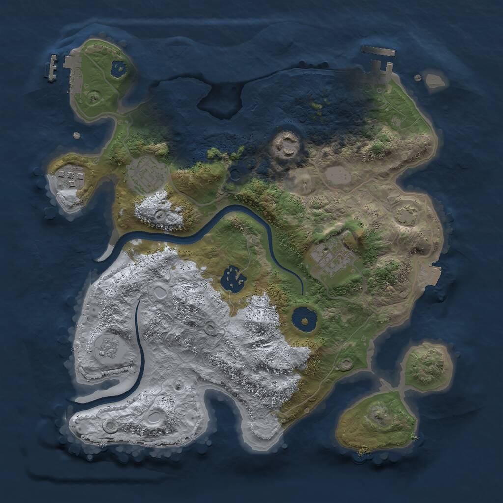 Rust Map: Procedural Map, Size: 2999, Seed: 6666, 11 Monuments
