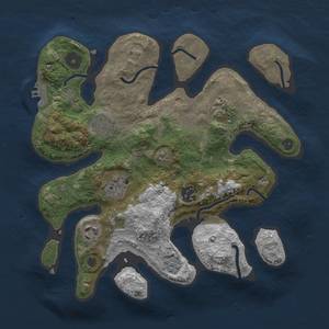 Thumbnail Rust Map: Procedural Map, Size: 3000, Seed: 987654321, 9 Monuments