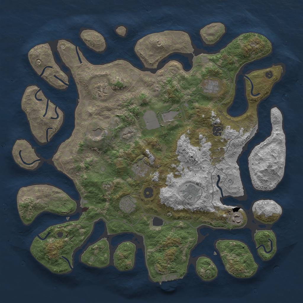 Rust Map: Procedural Map, Size: 4250, Seed: 1322, 13 Monuments