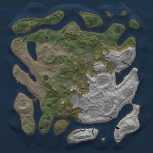 Thumbnail Rust Map: Procedural Map, Size: 4500, Seed: 1410501409, 15 Monuments