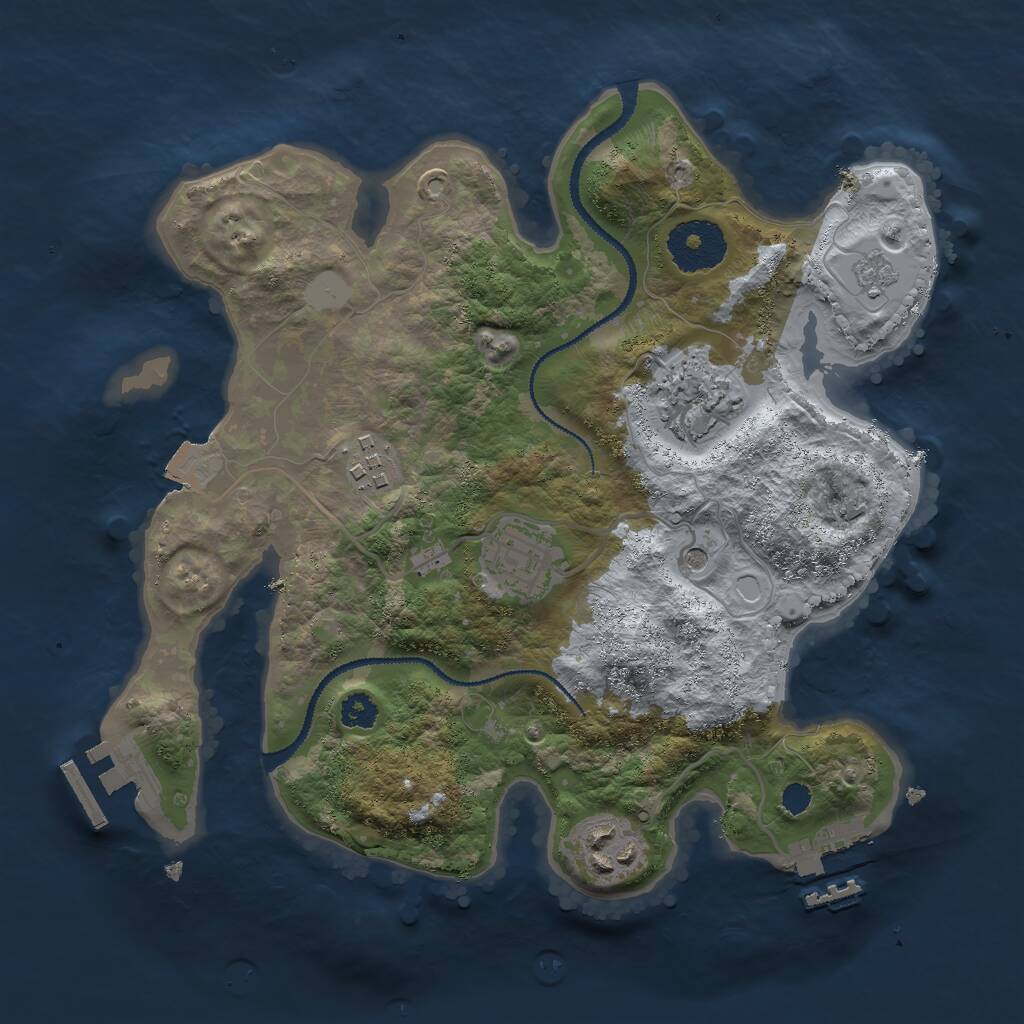 Rust Map: Procedural Map, Size: 2800, Seed: 200920, 9 Monuments