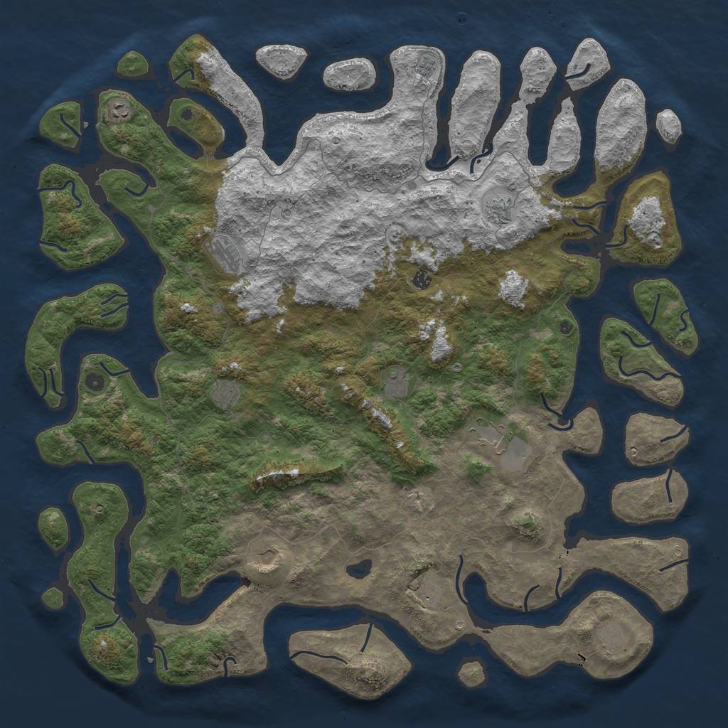 Rust Map: Procedural Map, Size: 5858, Seed: 10942154, 14 Monuments