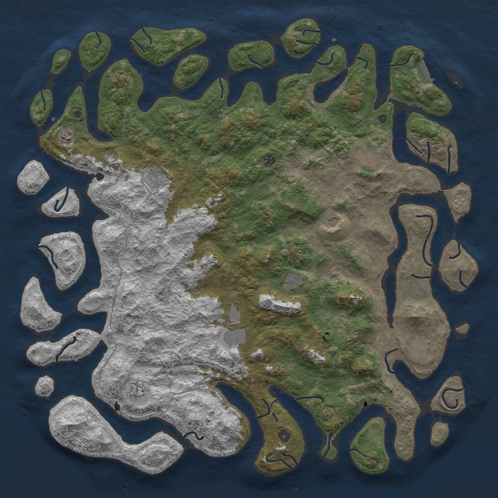 Rust Map: Procedural Map, Size: 6000, Seed: 95234, 15 Monuments