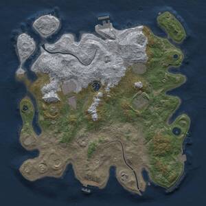 Thumbnail Rust Map: Procedural Map, Size: 3700, Seed: 253429540, 13 Monuments