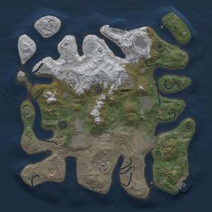 Thumbnail Rust Map: Procedural Map, Size: 3700, Seed: 253429540, 18 Monuments