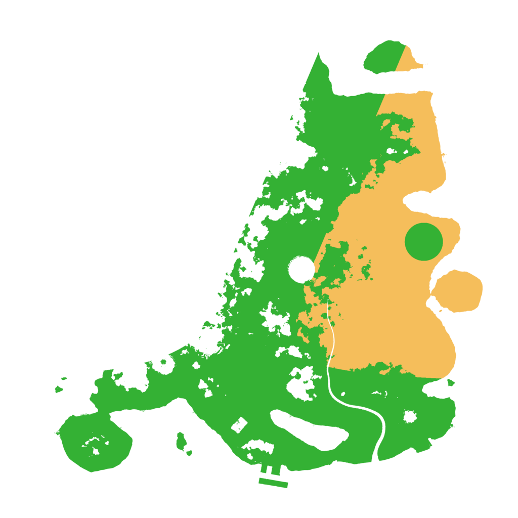 Biome Rust Map: Procedural Map, Size: 3600, Seed: 96511313