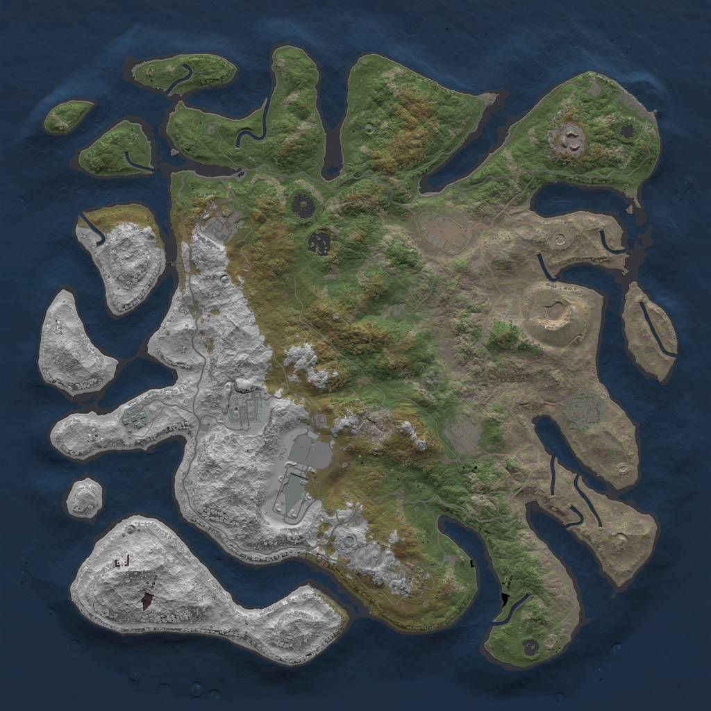 Rust Map: Procedural Map, Size: 4500, Seed: 95234, 15 Monuments