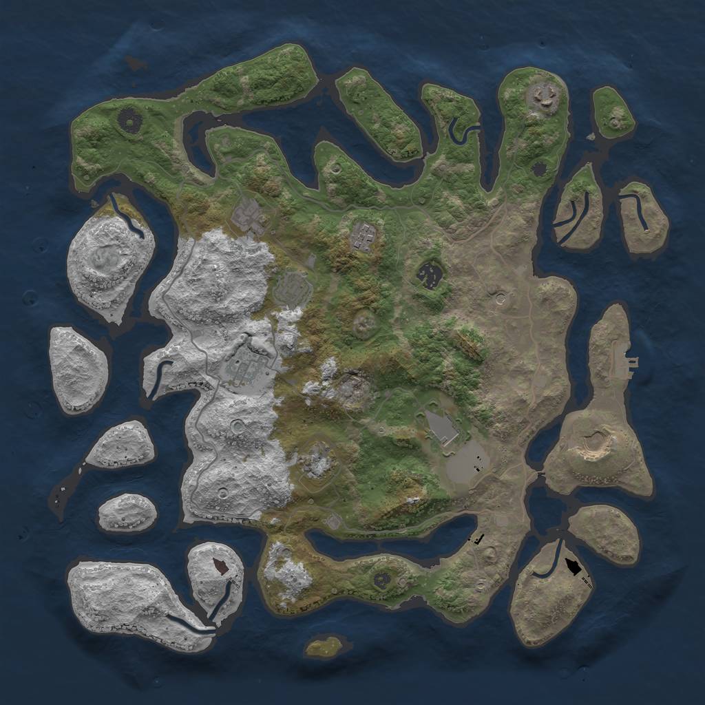 Rust Map: Procedural Map, Size: 4250, Seed: 253, 13 Monuments