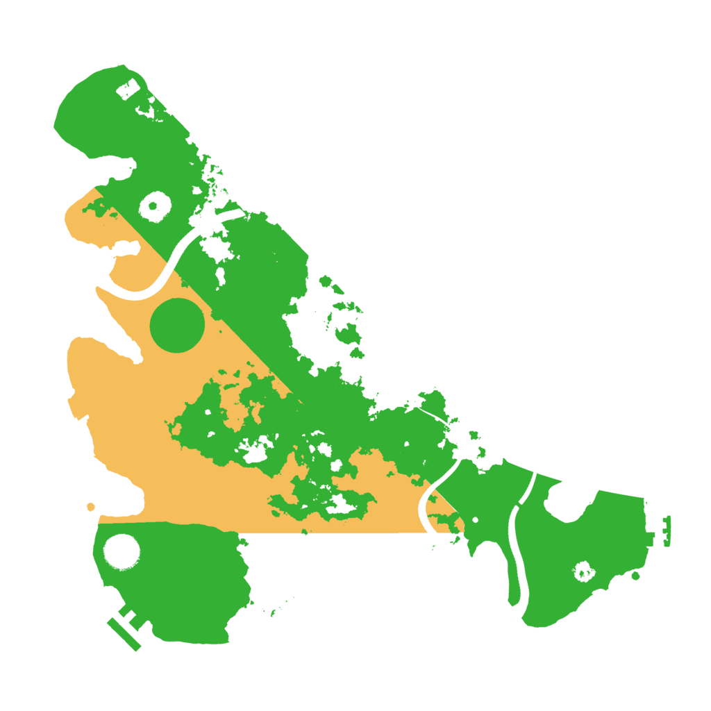 Biome Rust Map: Procedural Map, Size: 3500, Seed: 46489