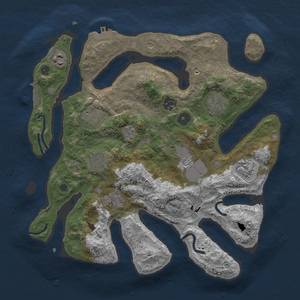 Thumbnail Rust Map: Procedural Map, Size: 3500, Seed: 417807323, 14 Monuments