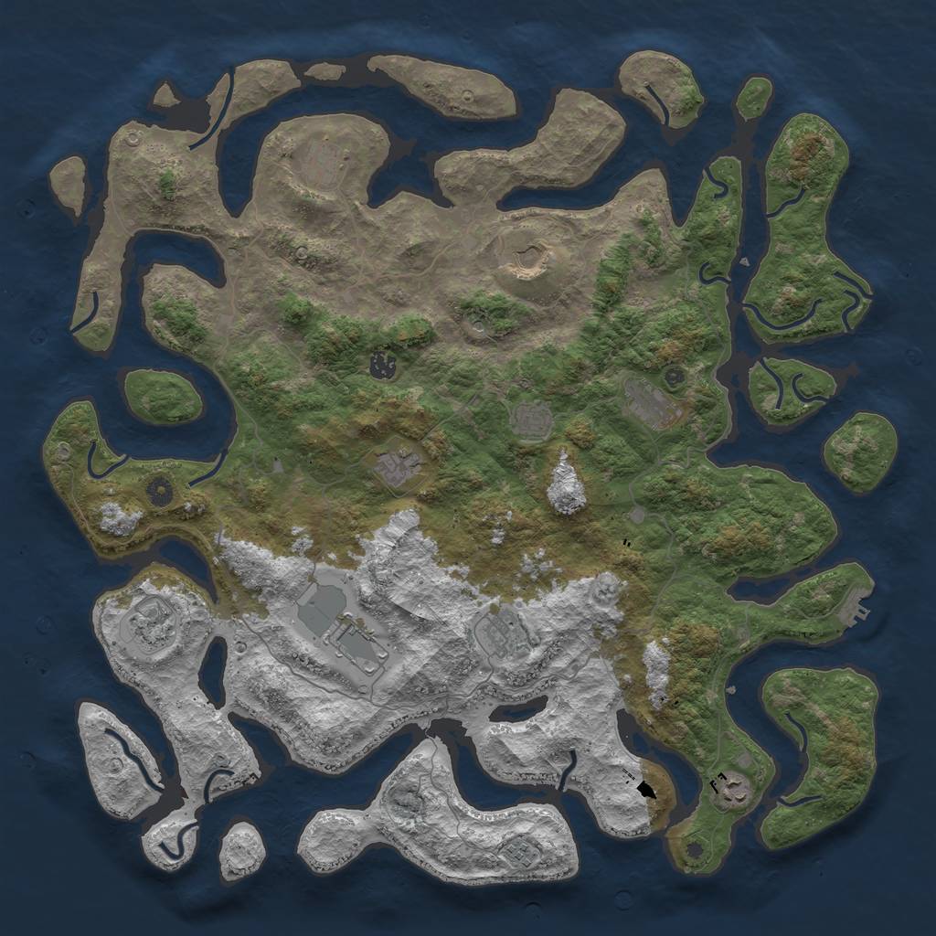 Rust Map: Procedural Map, Size: 5000, Seed: 20210701, 15 Monuments