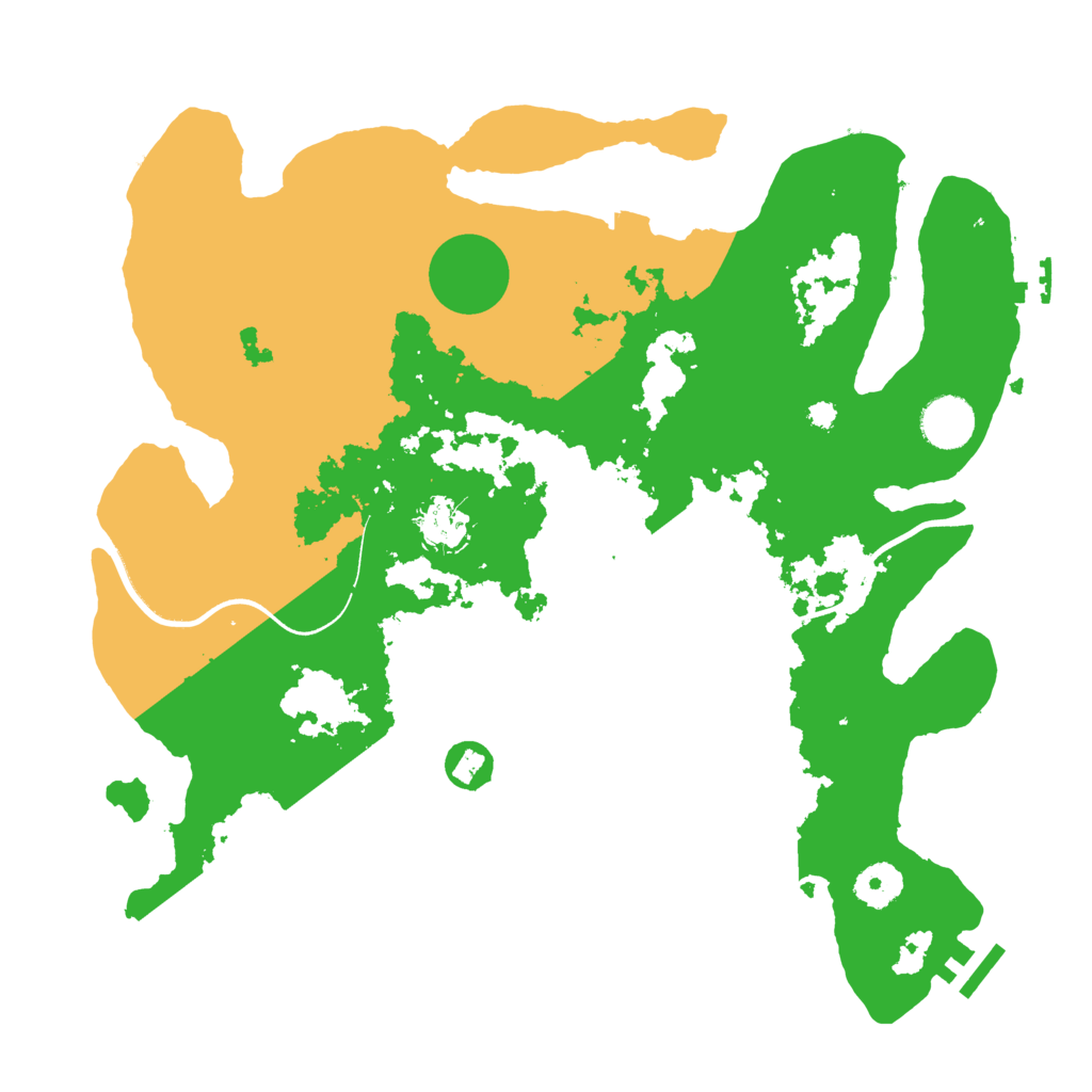Biome Rust Map: Procedural Map, Size: 3600, Seed: 80356964