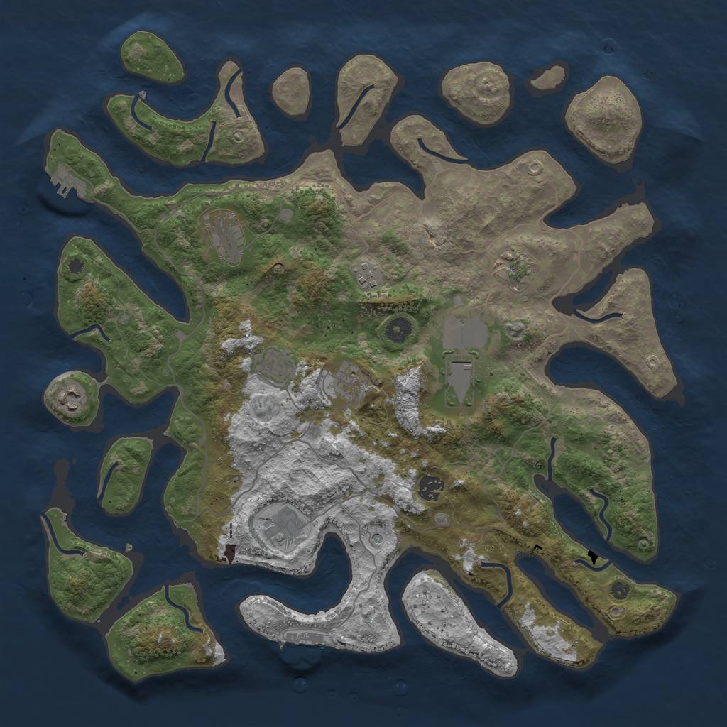 Rust Map: Procedural Map, Size: 4250, Seed: 1614927425, 14 Monuments