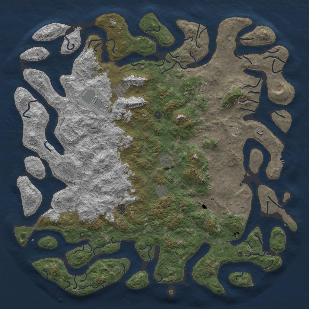 Rust Map: Procedural Map, Size: 6000, Seed: 1435034918, 15 Monuments