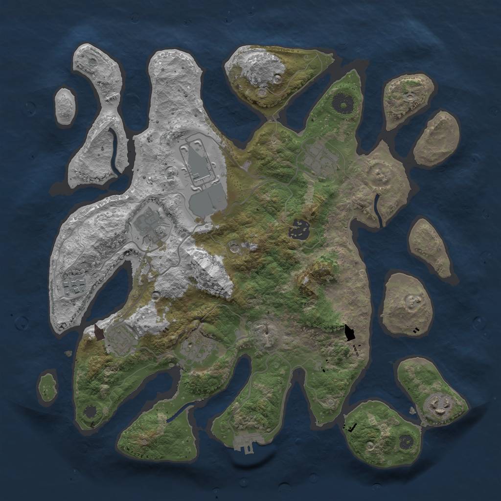 Rust Map: Procedural Map, Size: 3500, Seed: 20210720, 12 Monuments