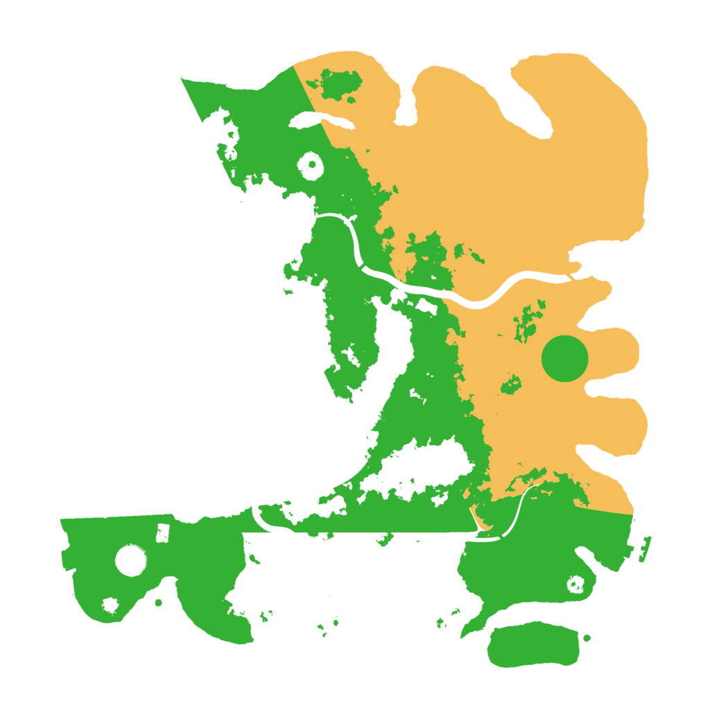 Biome Rust Map: Procedural Map, Size: 3999, Seed: 123456