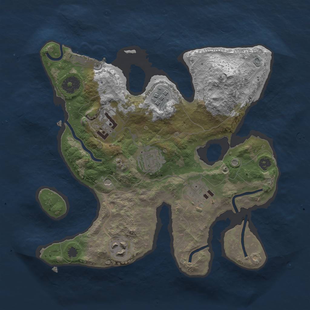 Rust Map: Procedural Map, Size: 2700, Seed: 1010, 9 Monuments