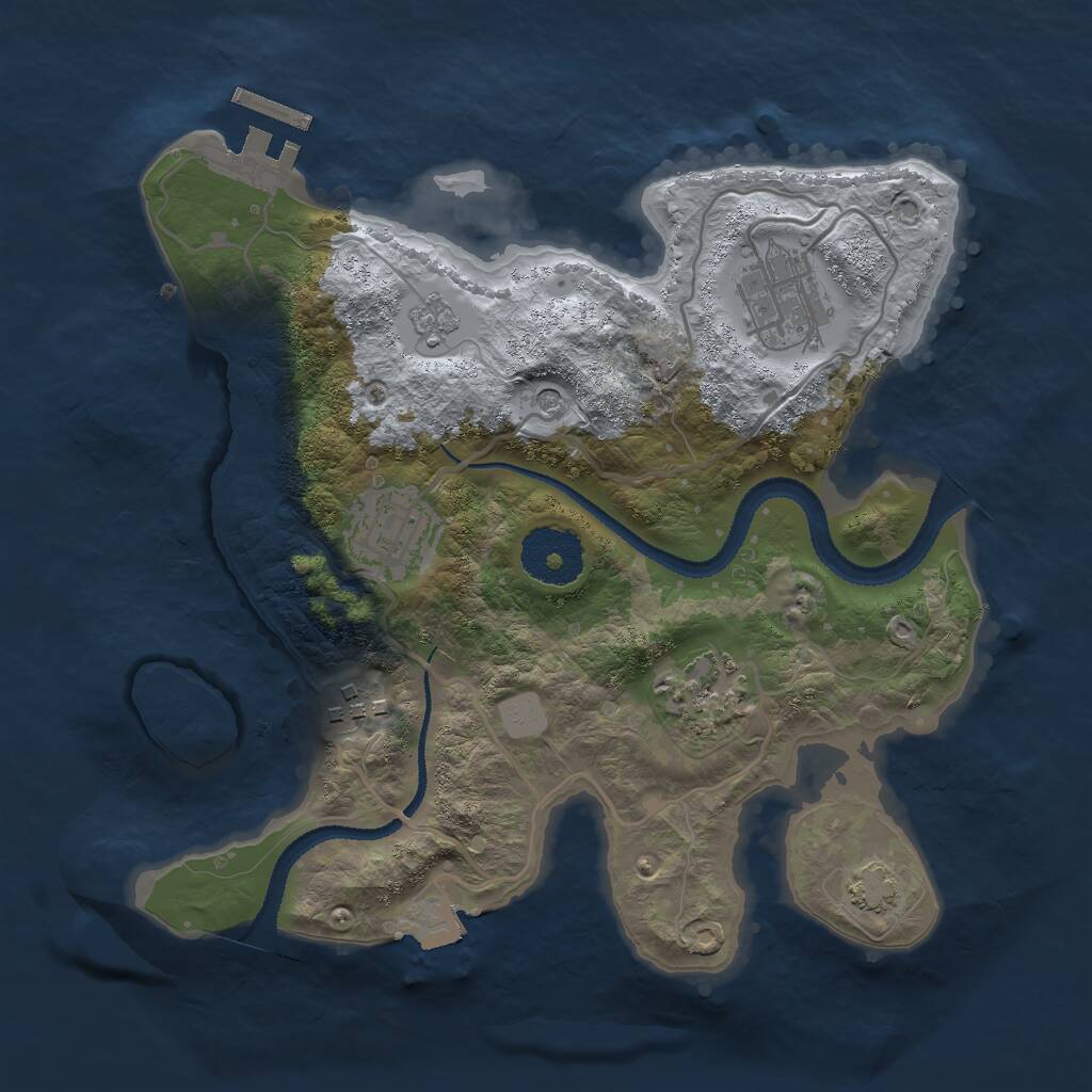 Rust Map: Procedural Map, Size: 2700, Seed: 1010, 9 Monuments