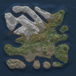 Thumbnail Rust Map: Procedural Map, Size: 3500, Seed: 7234845, 11 Monuments