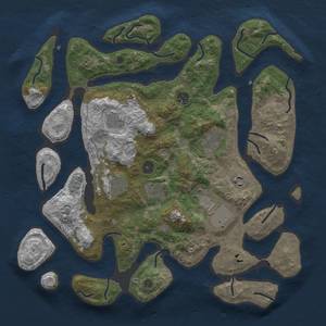 Thumbnail Rust Map: Procedural Map, Size: 4000, Seed: 8526, 11 Monuments