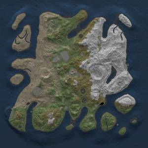 Thumbnail Rust Map: Procedural Map, Size: 4000, Seed: 2030, 13 Monuments