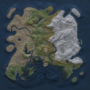 Thumbnail Rust Map: Procedural Map, Size: 4000, Seed: 2030, 16 Monuments