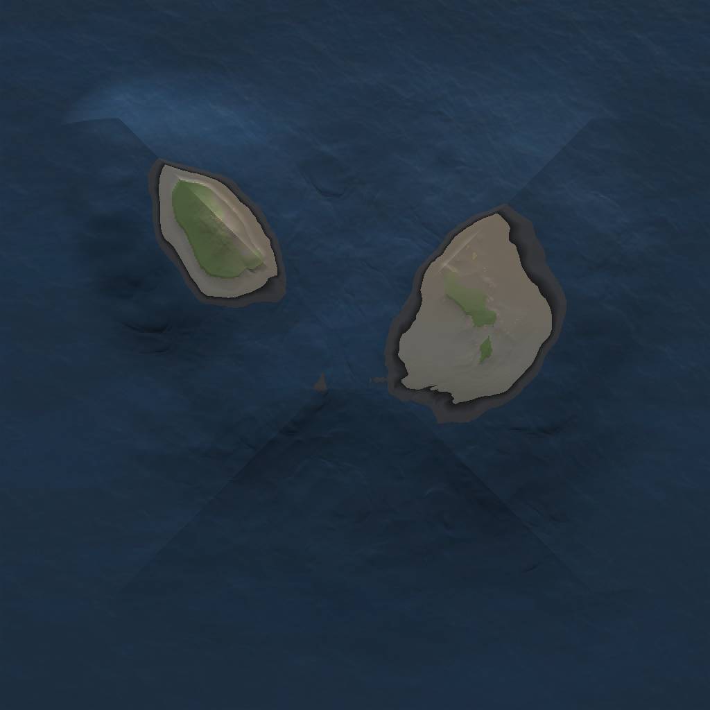 Rust Map: Barren, Size: 1000, Seed: 321, 2 Monuments