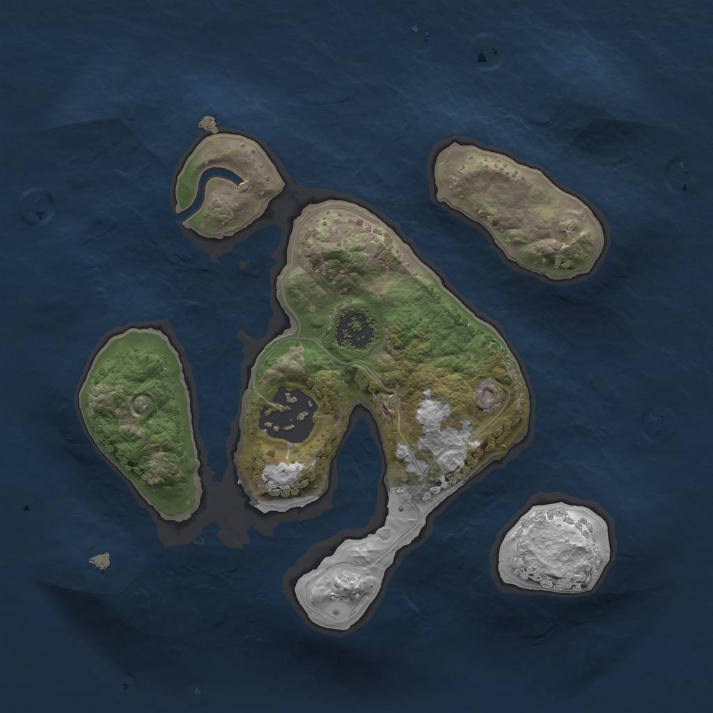 Rust Map: Procedural Map, Size: 1900, Seed: 65891, 3 Monuments