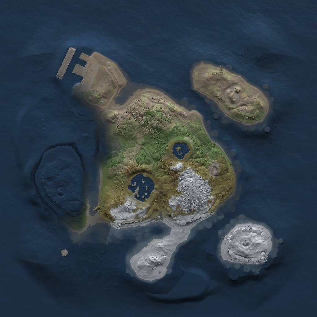 Rust Map: Procedural Map, Size: 1900, Seed: 65891, 3 Monuments