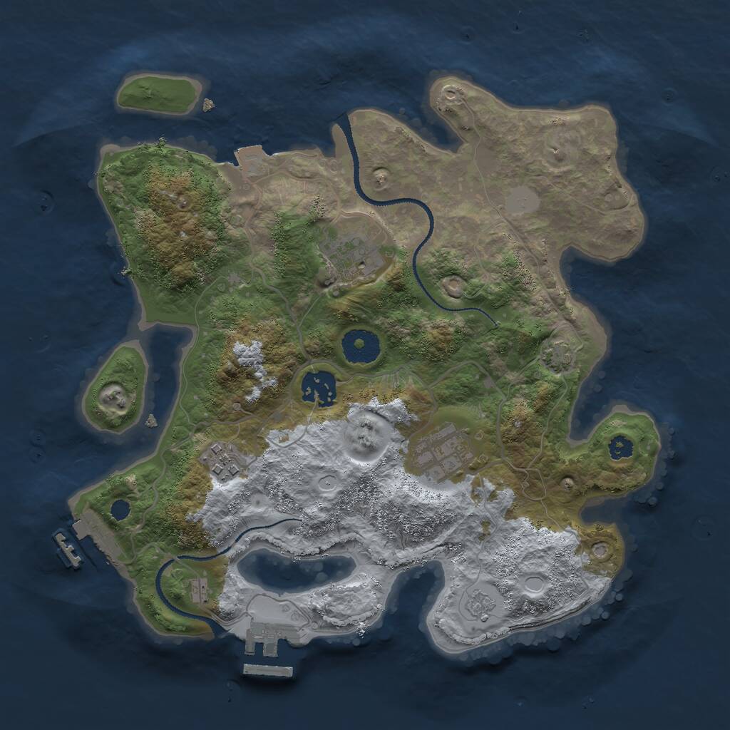 Rust Map: Procedural Map, Size: 3000, Seed: 796, 9 Monuments