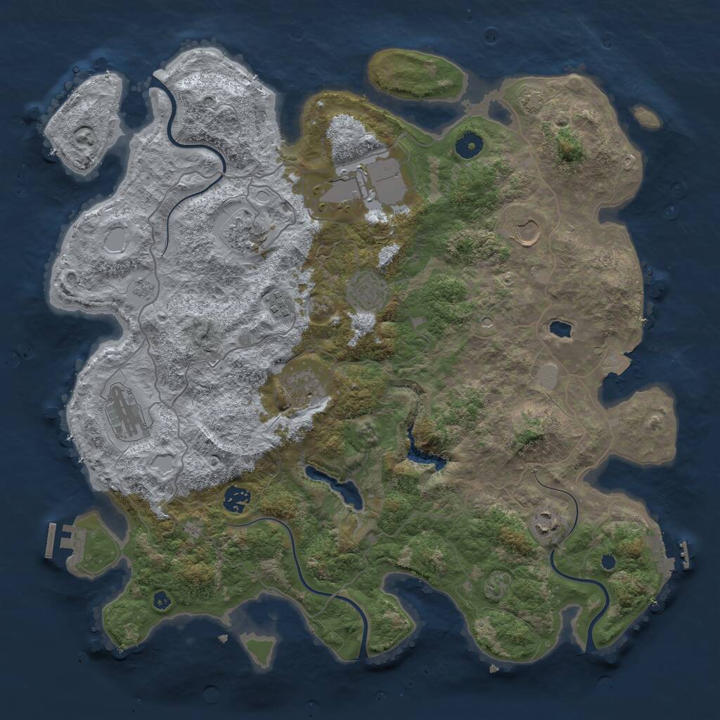 Rust Map: Procedural Map, Size: 4100, Seed: 161974290, 15 Monuments