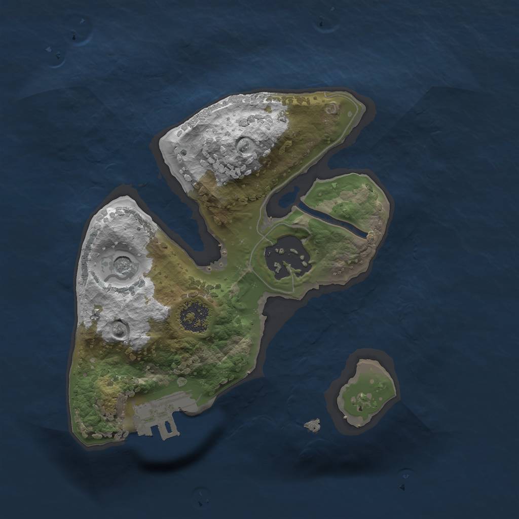 Rust Map: Procedural Map, Size: 1750, Seed: 423152, 5 Monuments