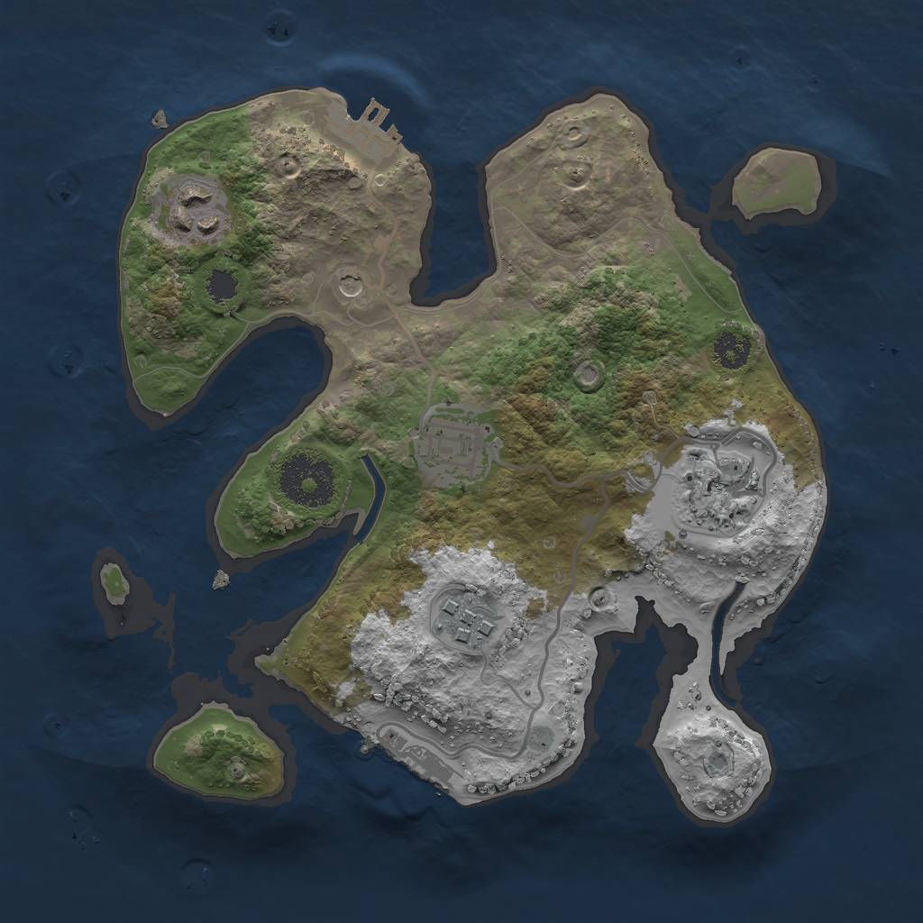 Rust Map: Procedural Map, Size: 2550, Seed: 995, 9 Monuments