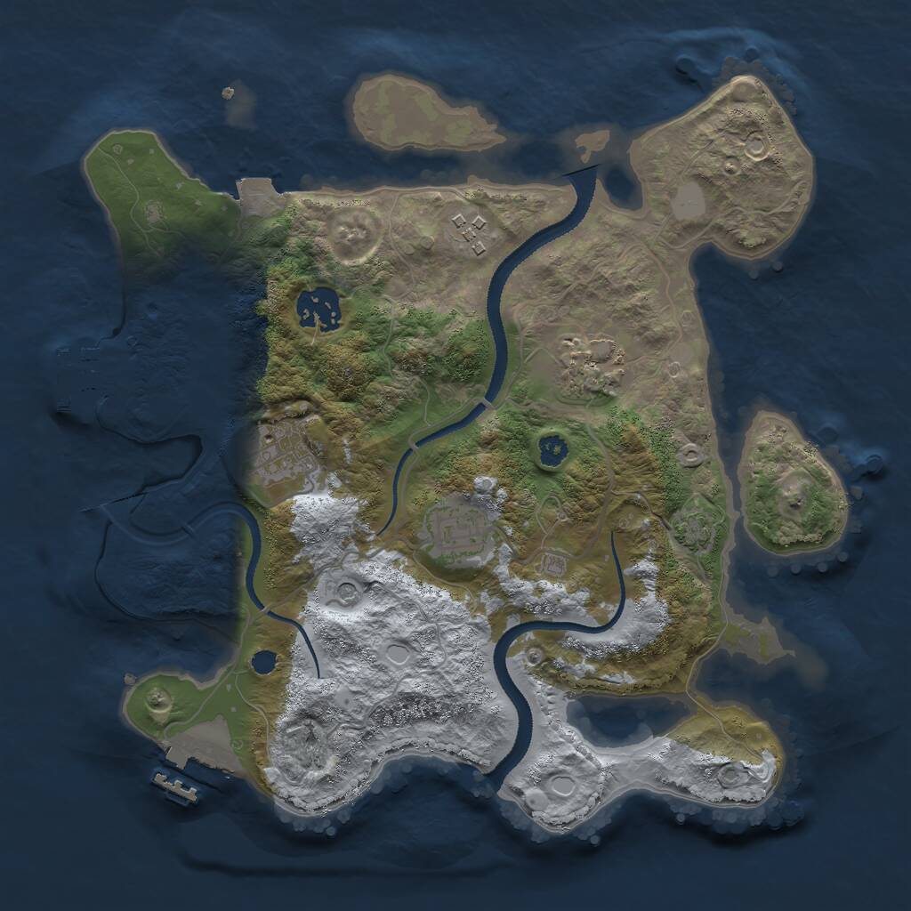 Rust Map: Procedural Map, Size: 3000, Seed: 1562476993, 10 Monuments