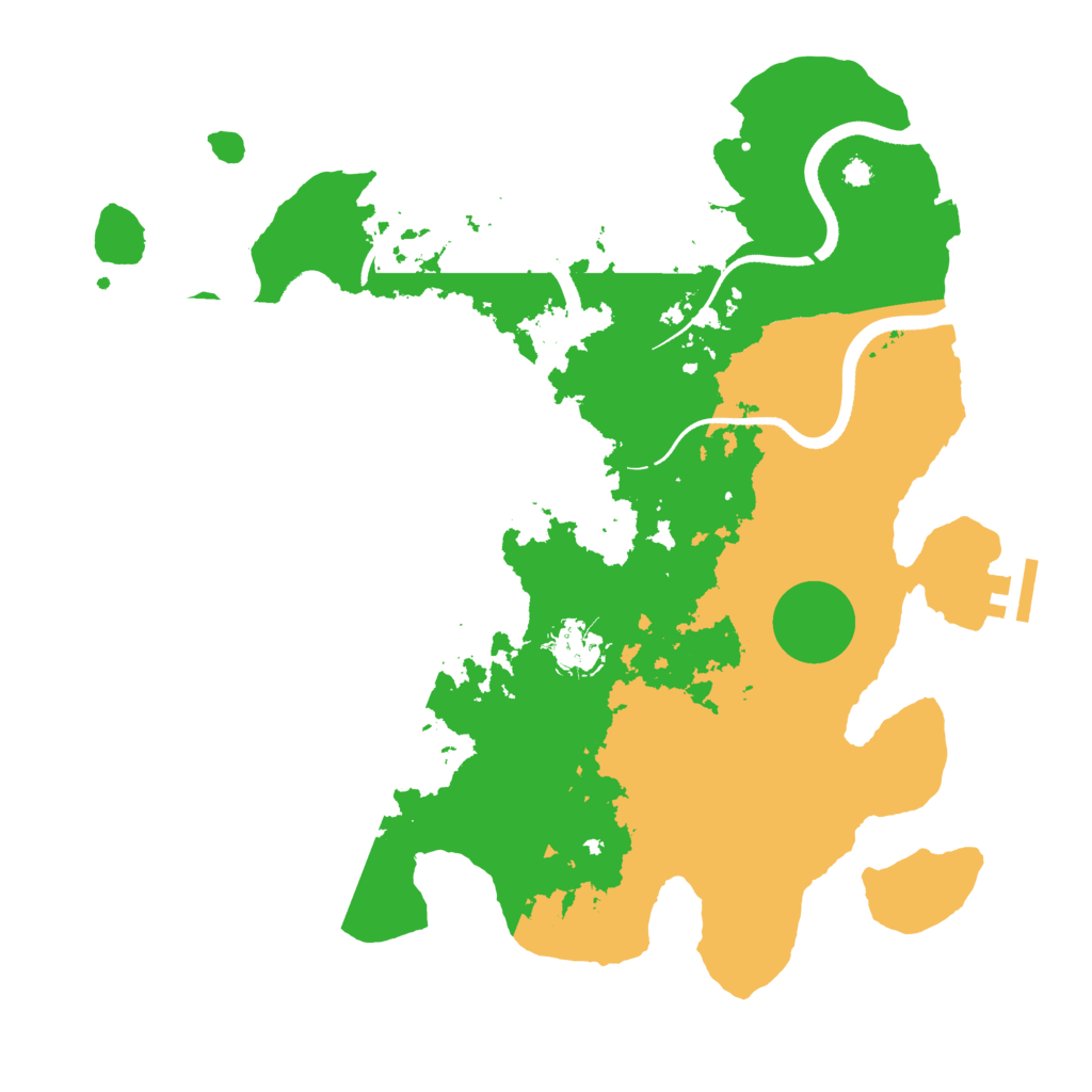 Biome Rust Map: Procedural Map, Size: 3500, Seed: 2216