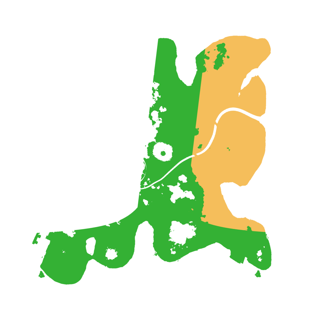 Biome Rust Map: Procedural Map, Size: 2500, Seed: 7364