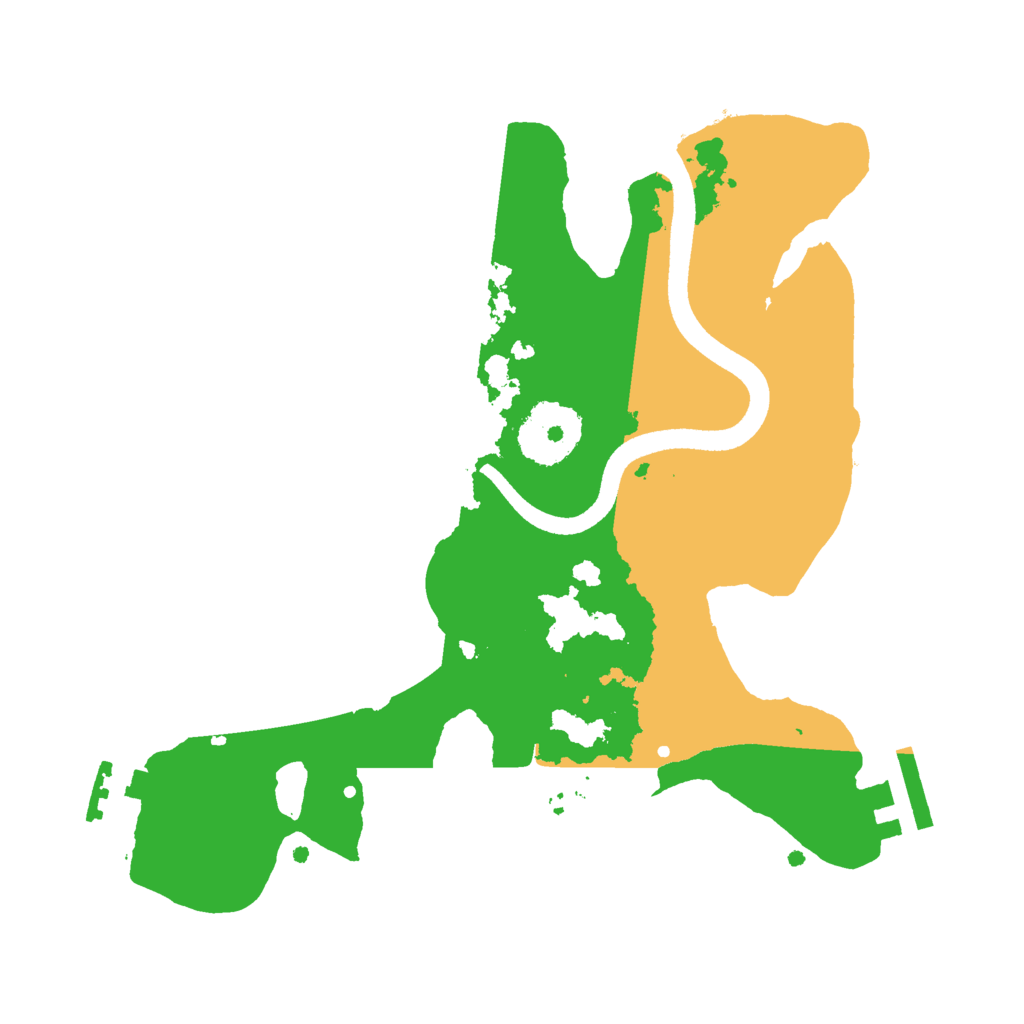 Biome Rust Map: Procedural Map, Size: 2500, Seed: 7364