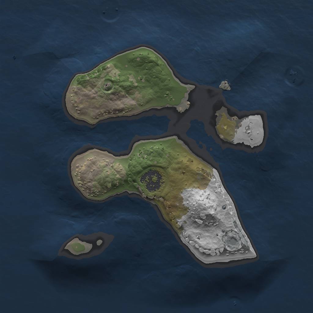 Rust Map: Procedural Map, Size: 1500, Seed: 14500, 2 Monuments